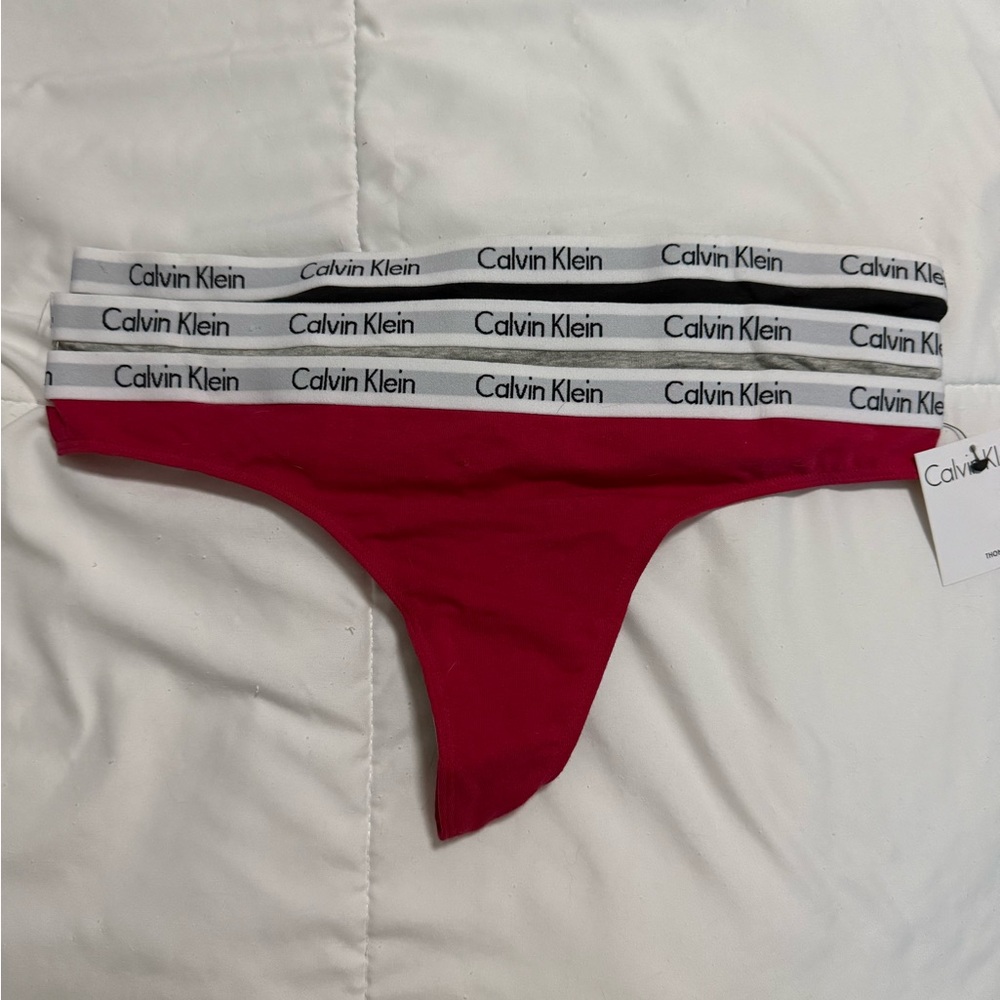 Calvin Klein Red Thong Set